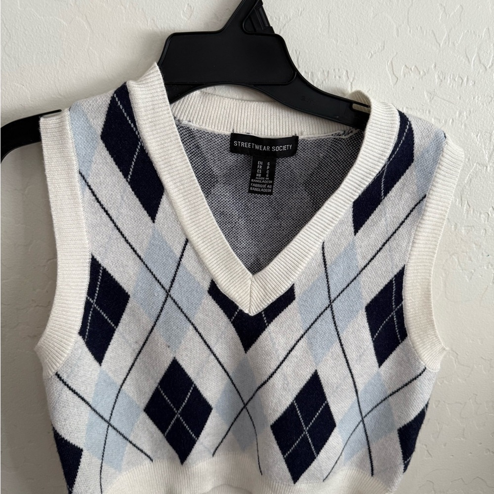 Streetwear Society Black and White Knit Sweater